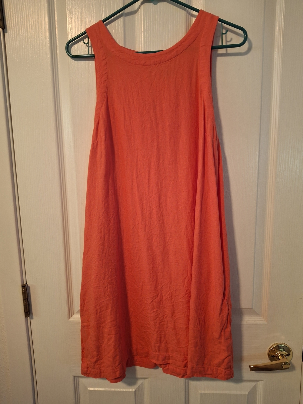 a new day Coral-Orange Sleeveless Shift Dress